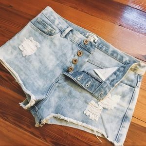 High-Waisted Denim Shorts